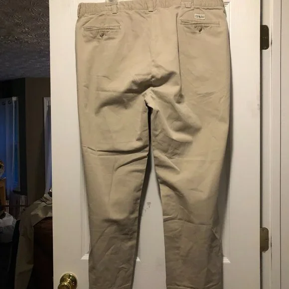 polo Ralph Lauren men's Chino 100%cotton flat front casual pants size: 42/32